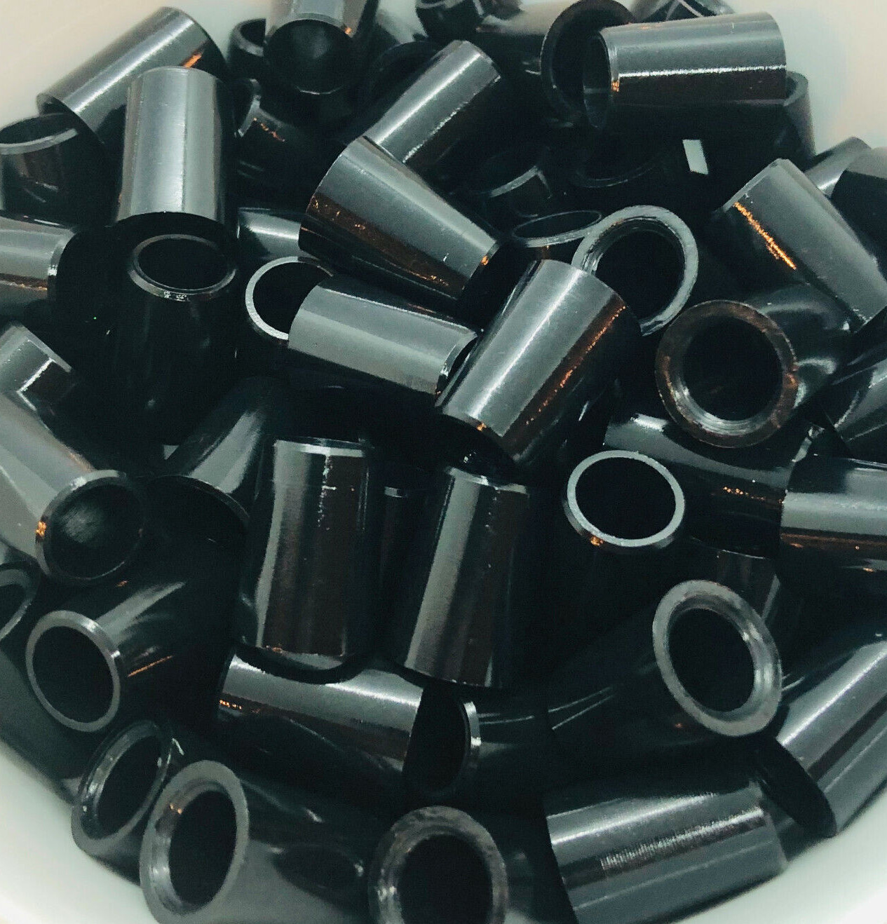 (12) Premium Quality Iron Ferrules Solid Black  0.75" - Choose .355 .370