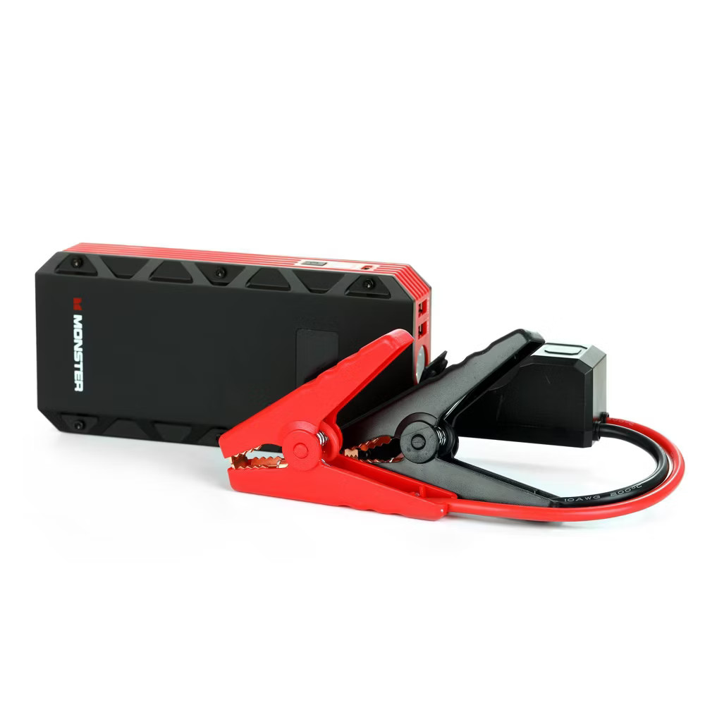 Monster 8000mAh Jump Starter Power Bank Dual USB SOS LED Light