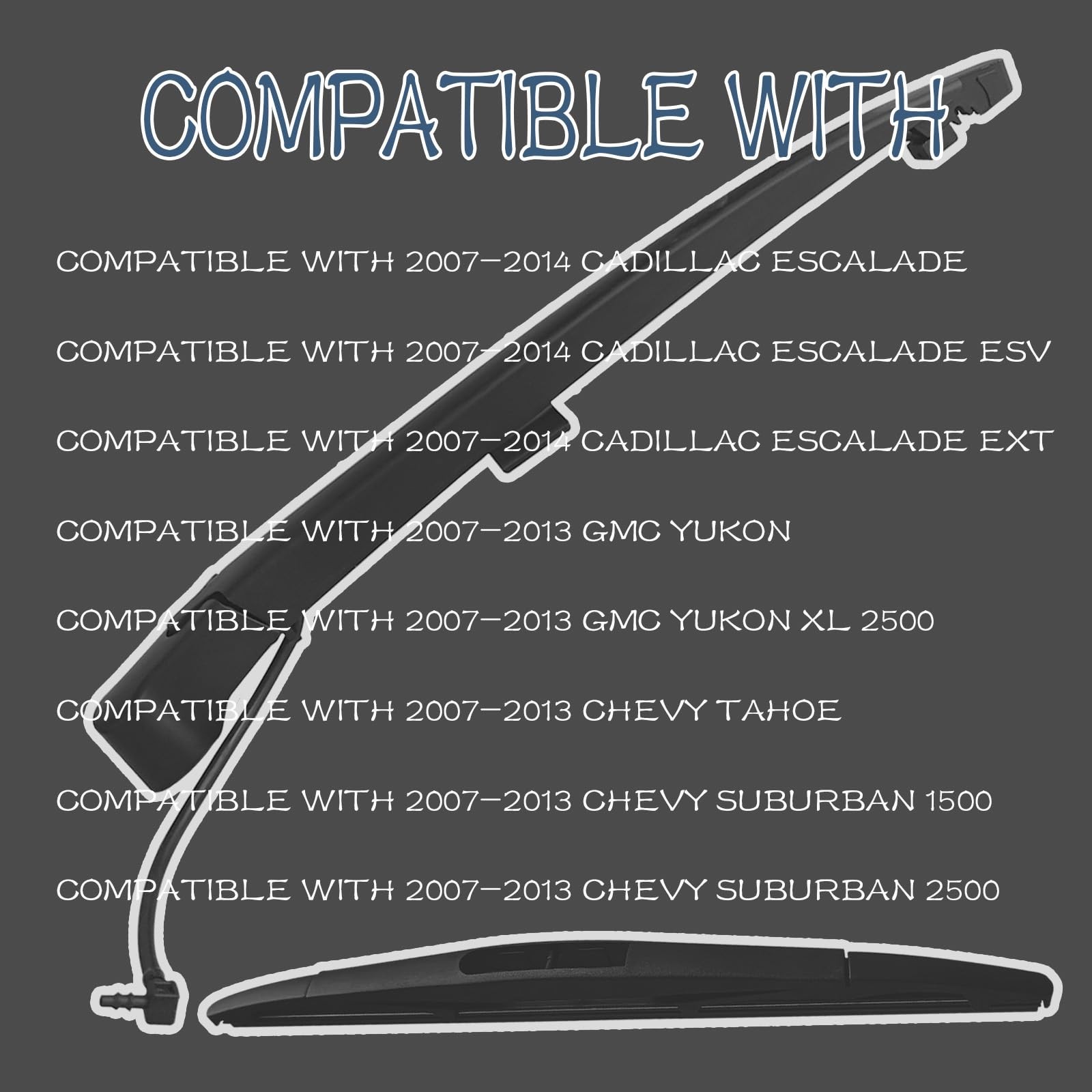 Car Rear Windshield Wiper Arm, Car Wiper, Cinpatible With GC Yukon, Chevy