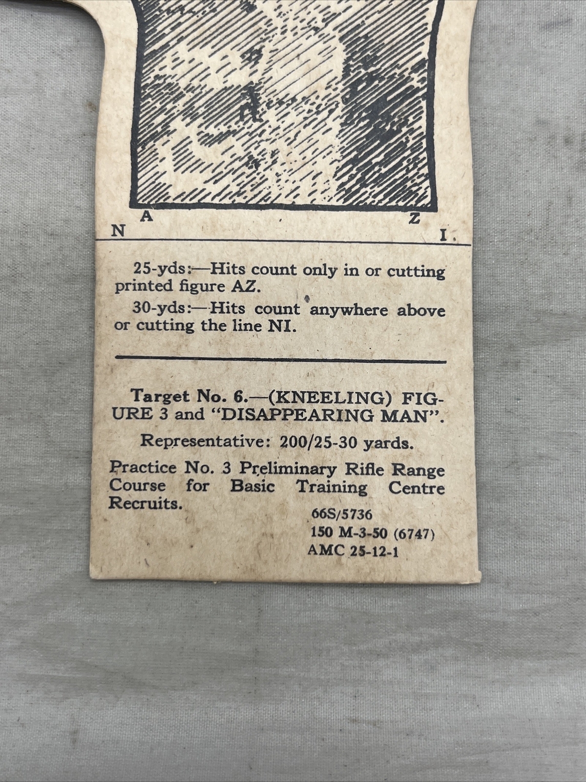 WW2 US Shooting Target German Soldier Original (T265