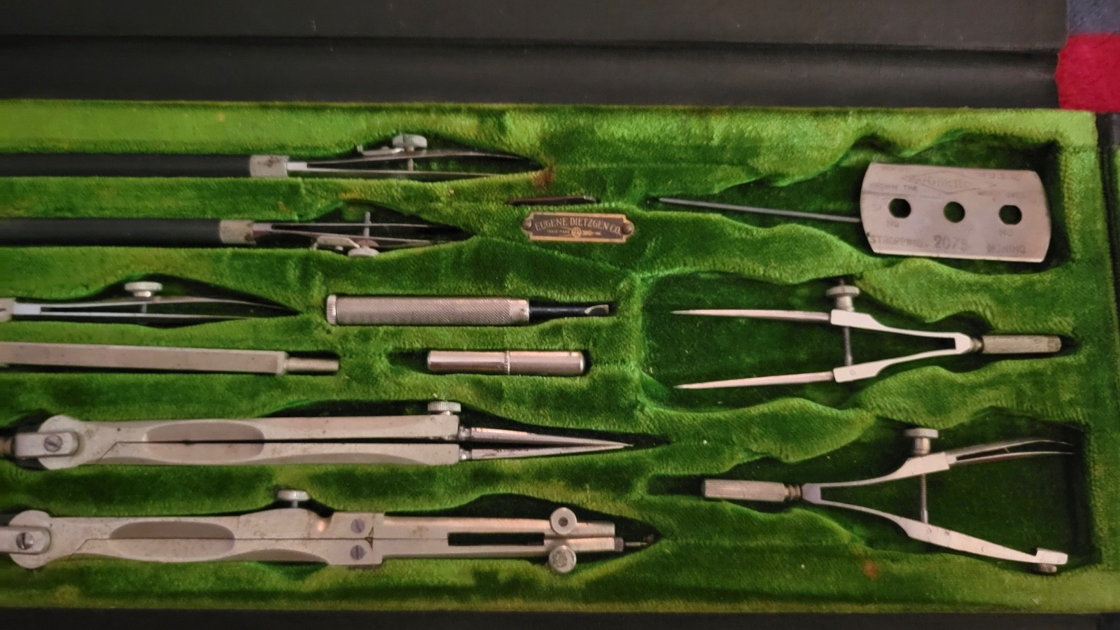 Antique Eugene DIETZGEN Co DRAFTING SET as found see photos