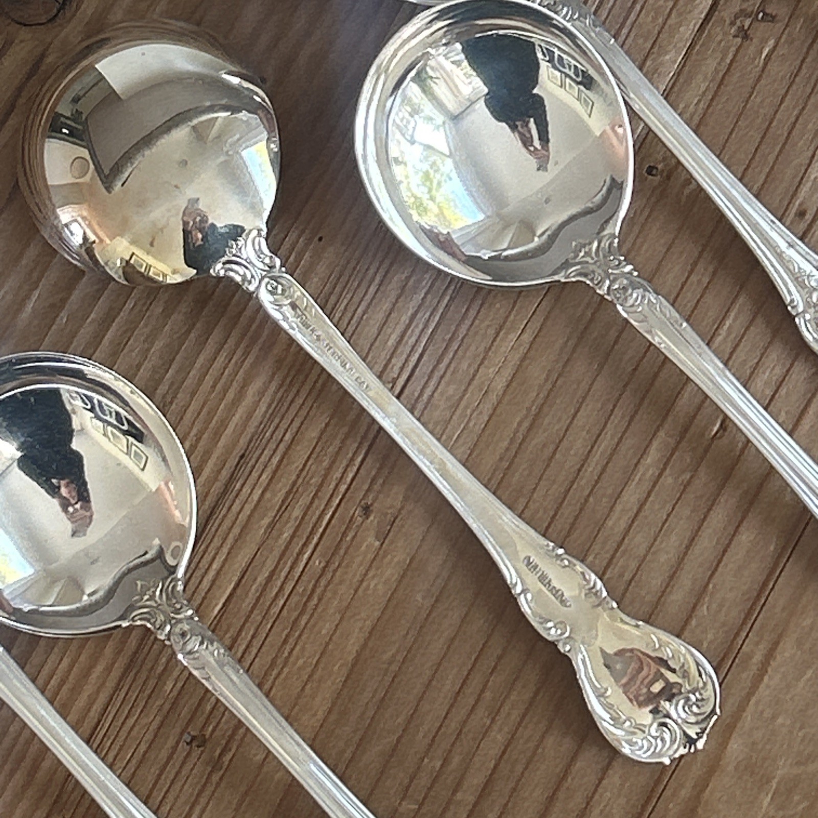 (6) Old Master by Towle Sterling Silver Round Cream Soup Spoon 6 1/4" abt 221g