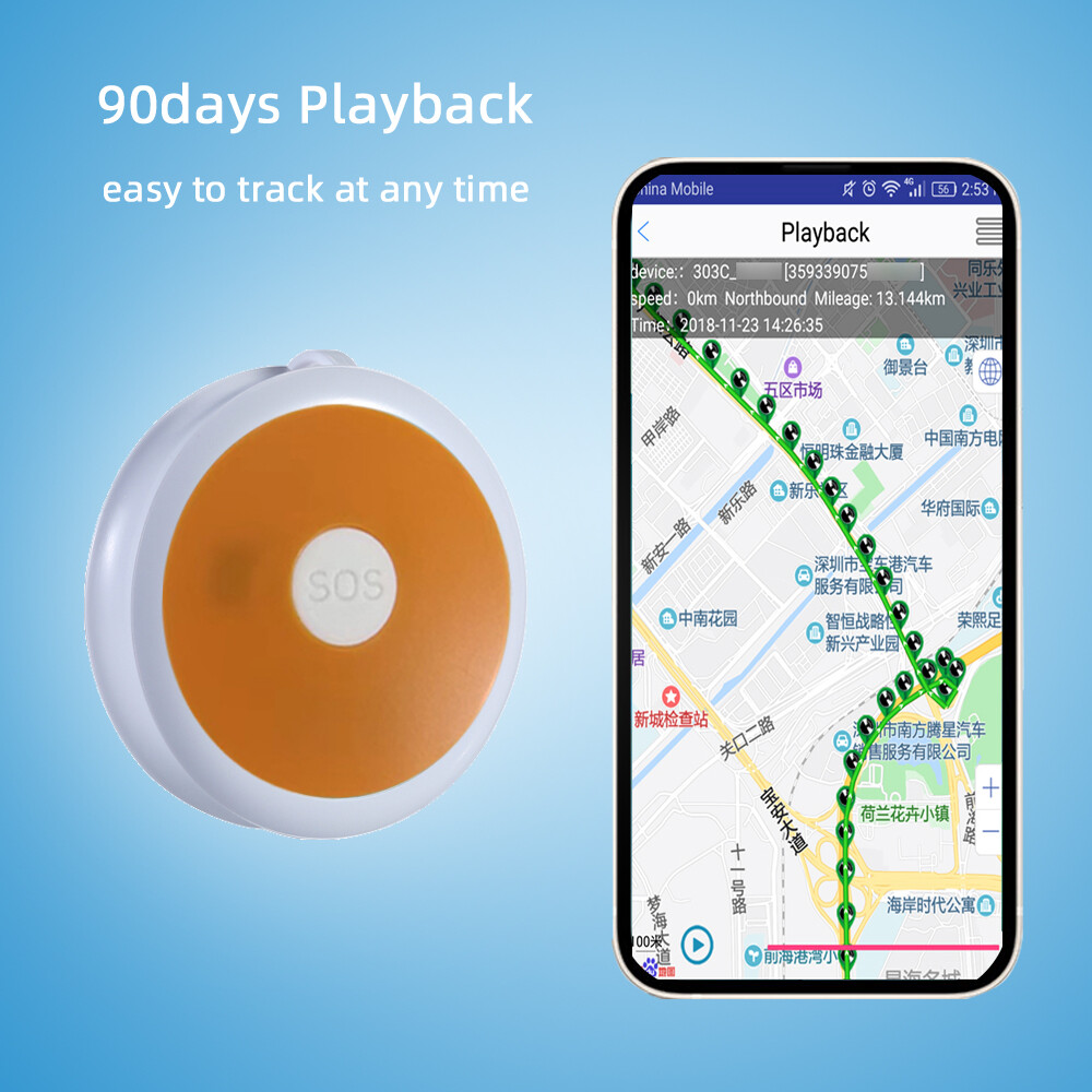 4G Mini GPS Tracker Real time Tracking Device SOS Location For Kids Elderly