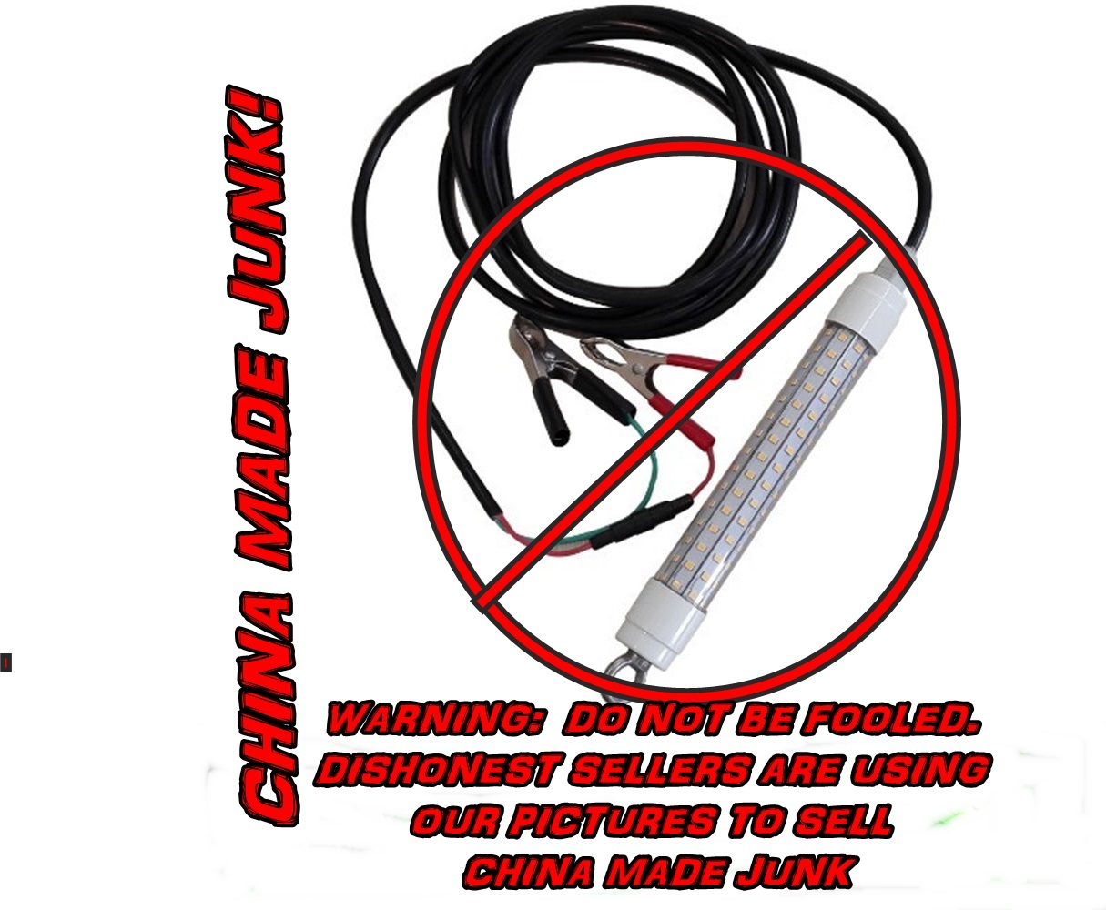 12v White Green Blue Led Underwater Submersible Night Fishing Light crappie Ice