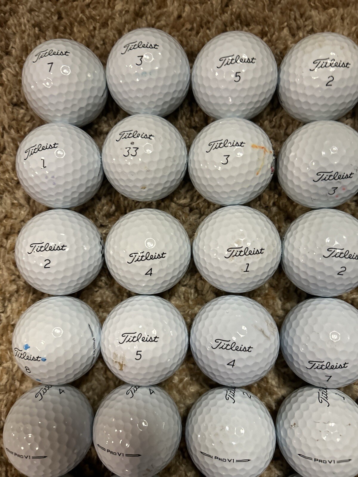 50 Titleist 23/24 Model Prov1 Golf Balls In 4A Condition