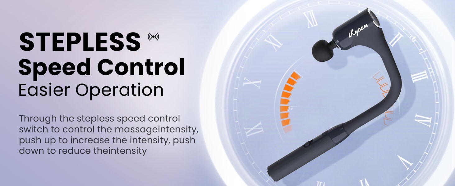 iKyoor Massage Gun Brushless Exended Handle Deep Tissue Electric Massage Hammer