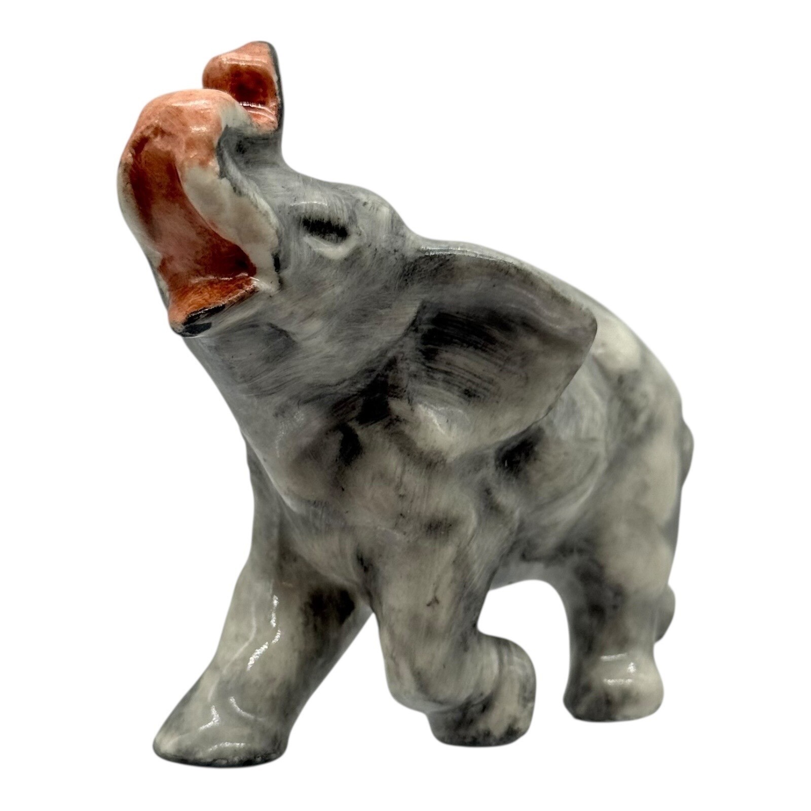 Elephant Figurine Statue Trunk Up Good Luck Decor Animal Vintage Collectible
