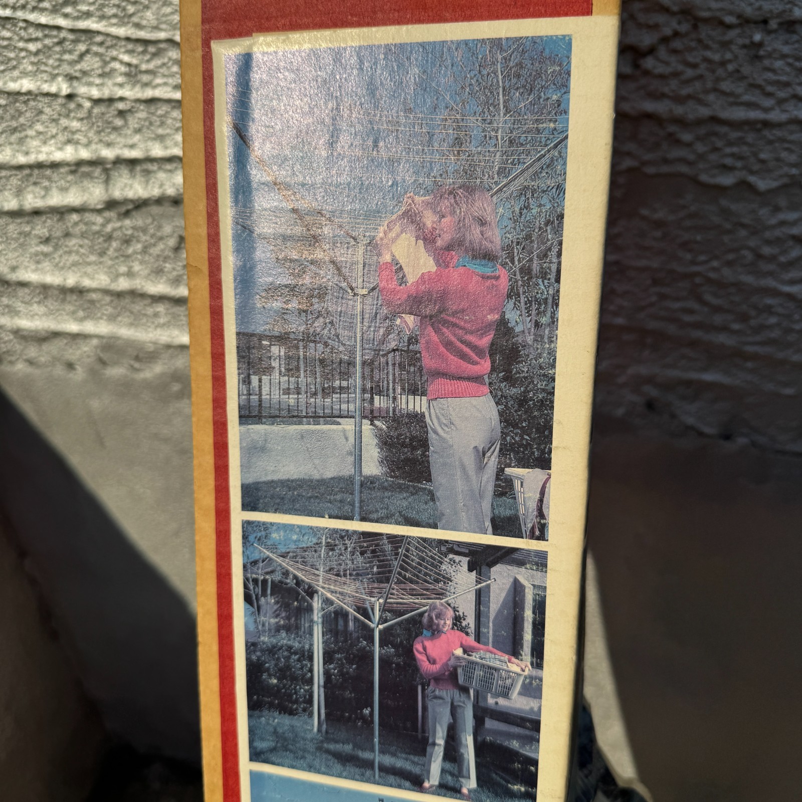 Vintage 7ft Sears Rotating Dryer Pole Clothesline Clothes Outdoor Drying Laundry