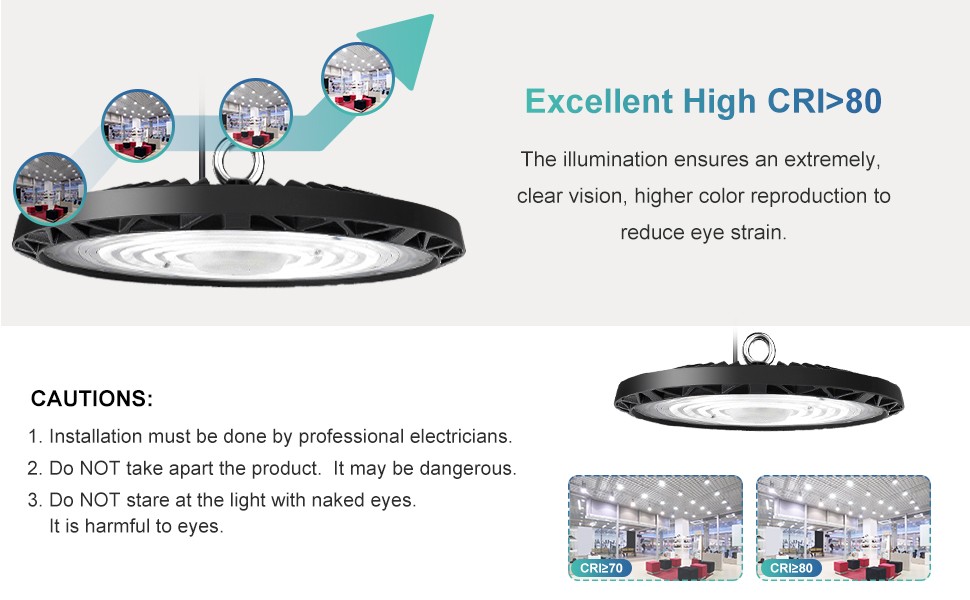 100W UFO Led High Bay Light Industrial Commercial Factory Warehouse Shop 6000K