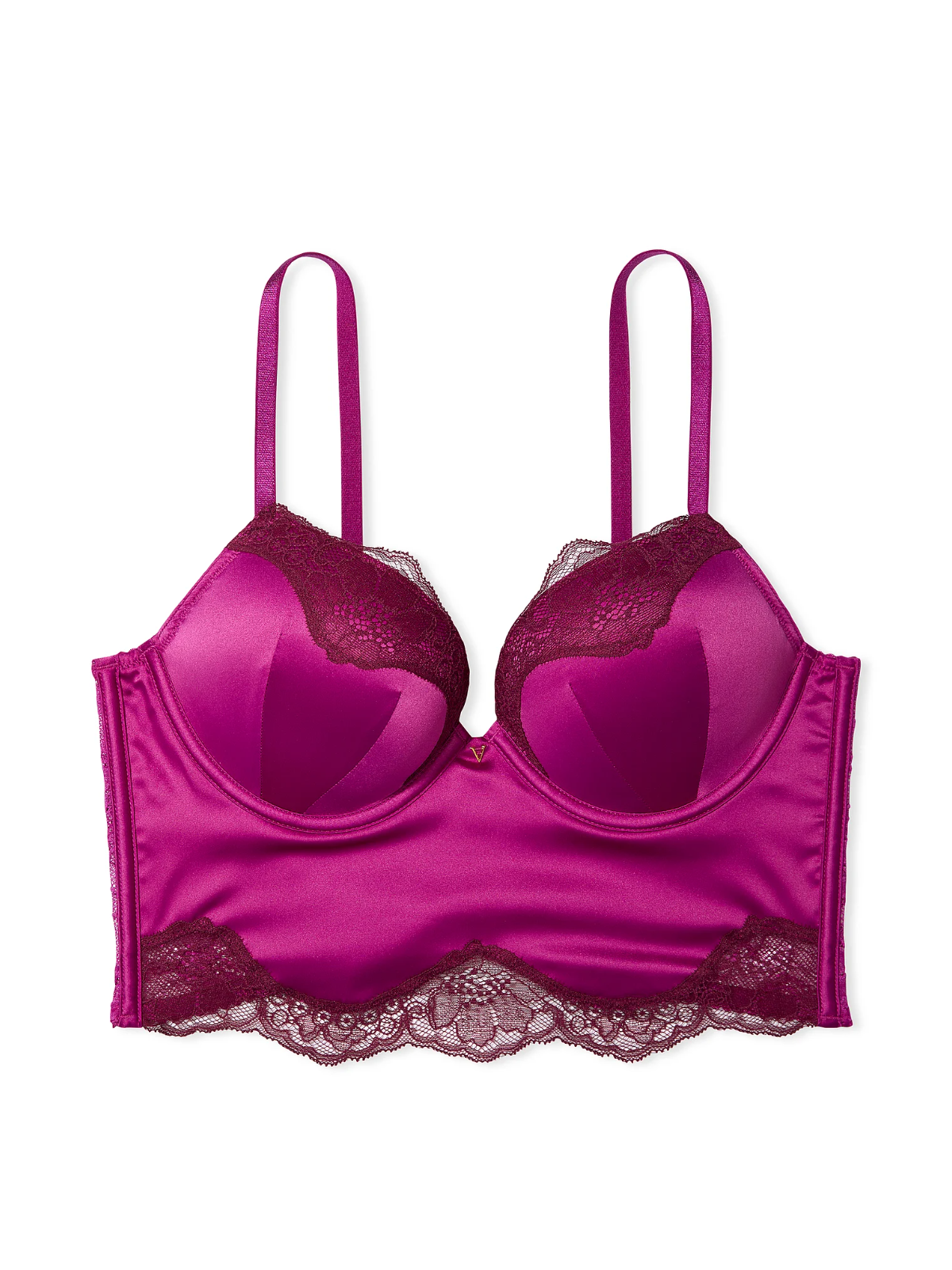 VICTORIA'S SECRET VERY SEXY BOMBSHELL SATIN ADD 2 CUPS PUSH UP CORSET BRA TOP