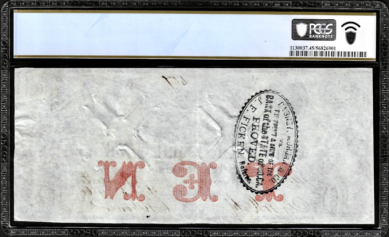 Sept 5, 1860 Charleston South Carolina Obsolete $10 Banknote PCGS Choice EF45