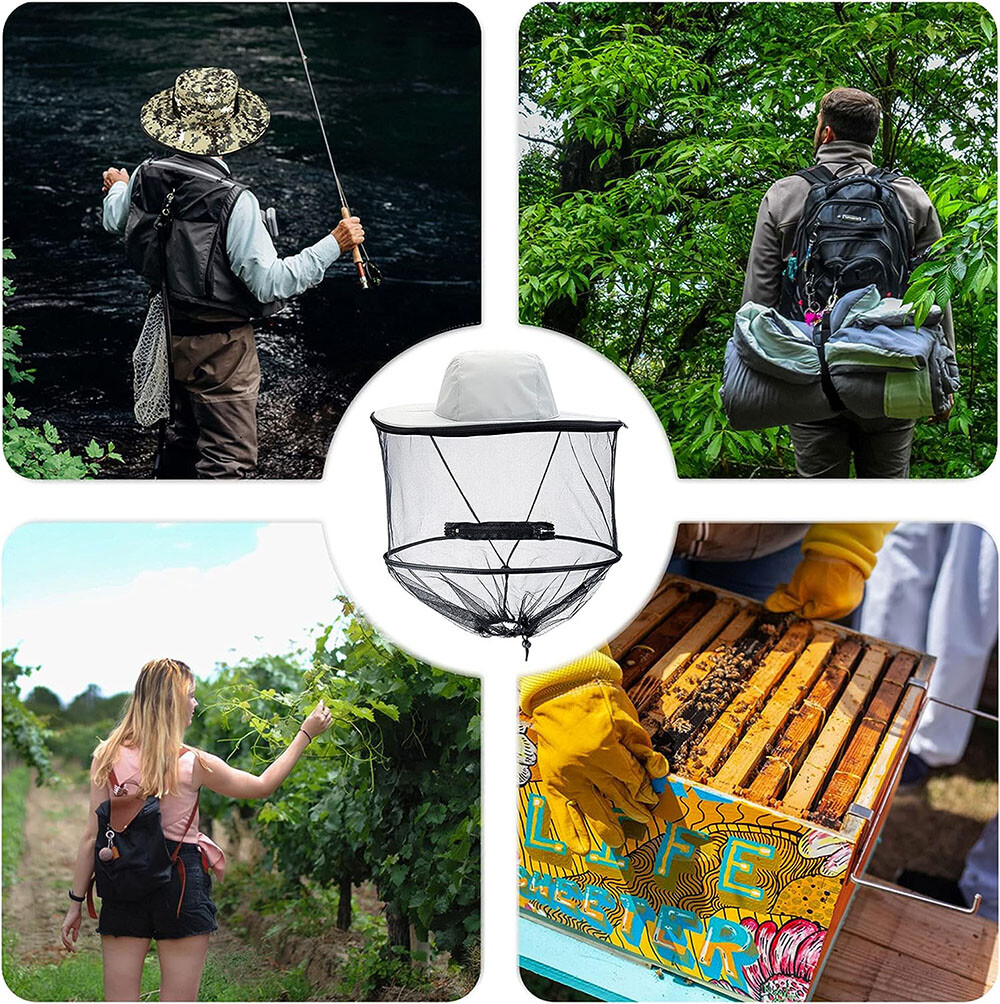 Bee Keeper Hat Beekeeping Anti Mosquito Insect Bug Net Veil Face Head Protection