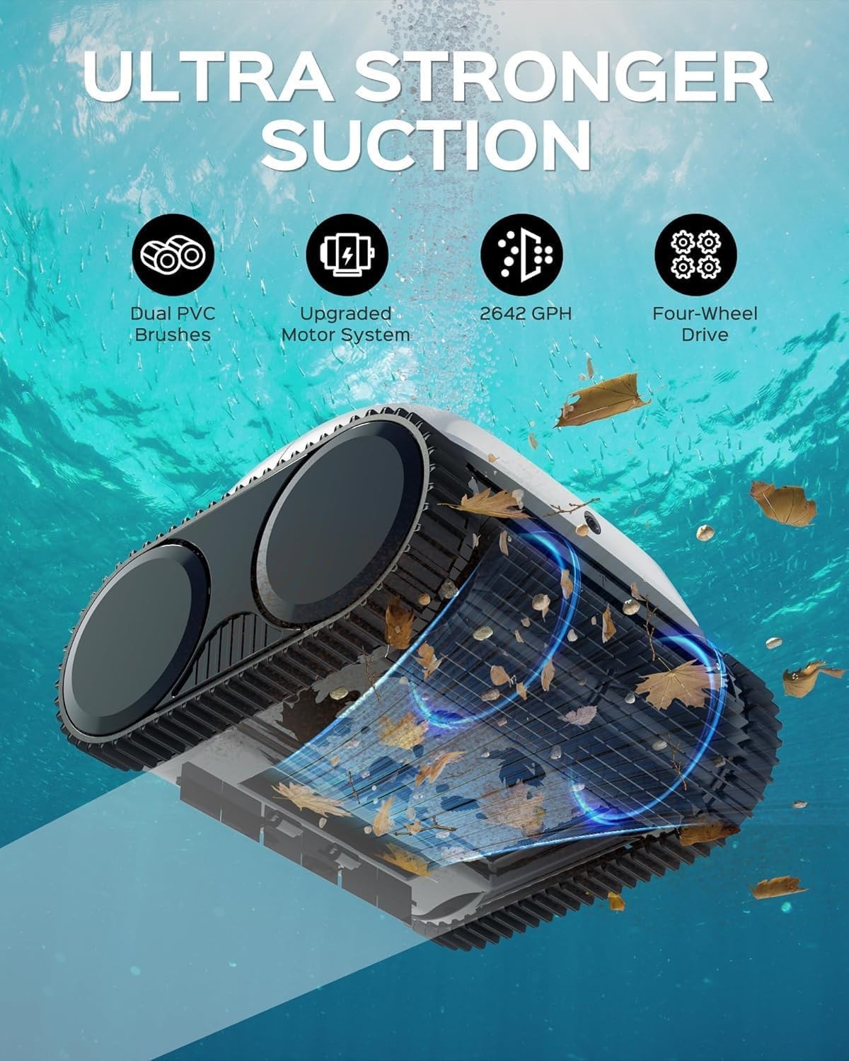 WYBOT C1 Robotic Pool Vacuum for Inground Pools *OPEN BOX - NEW* 150 min Runtime