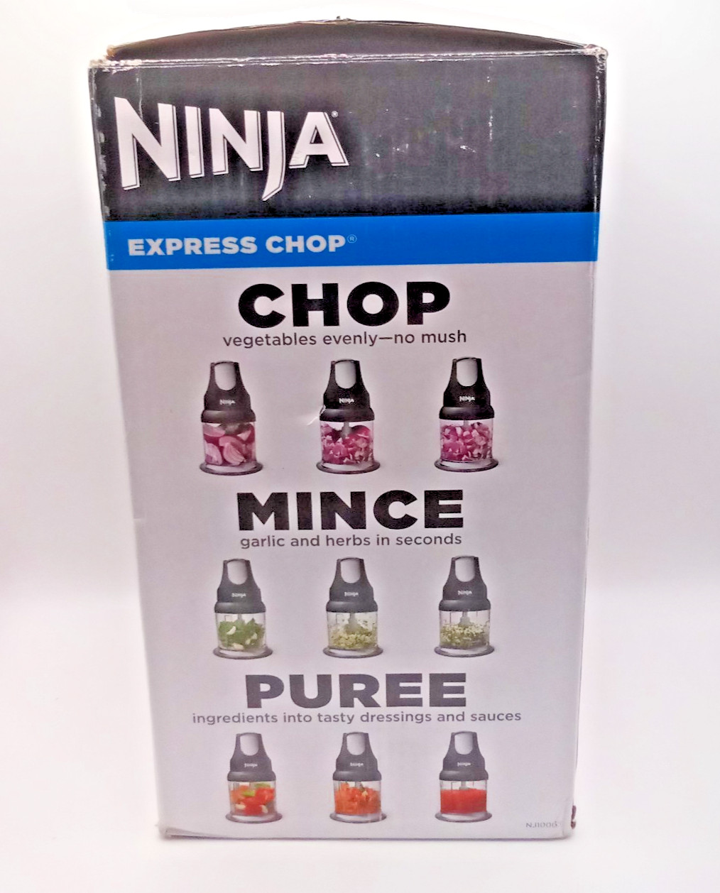 Ninja Food Chopper Express Chop, 16-Ounce Bowl for Mincing NJ100GR Open Box