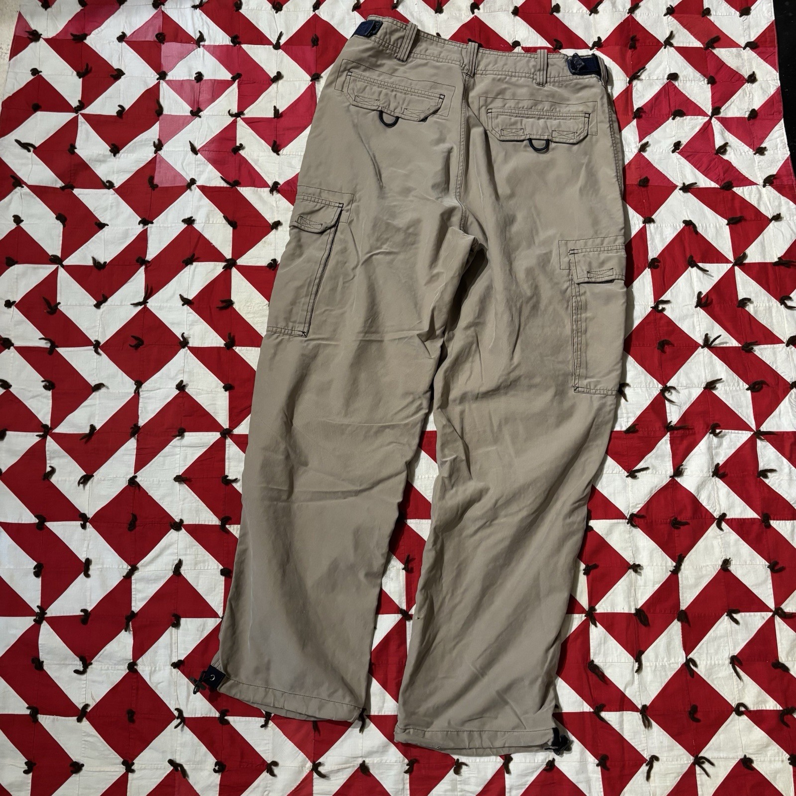 Vintage Y2K Abercrombie And Fitch Beige Cargo Pants Mens As Is Worn