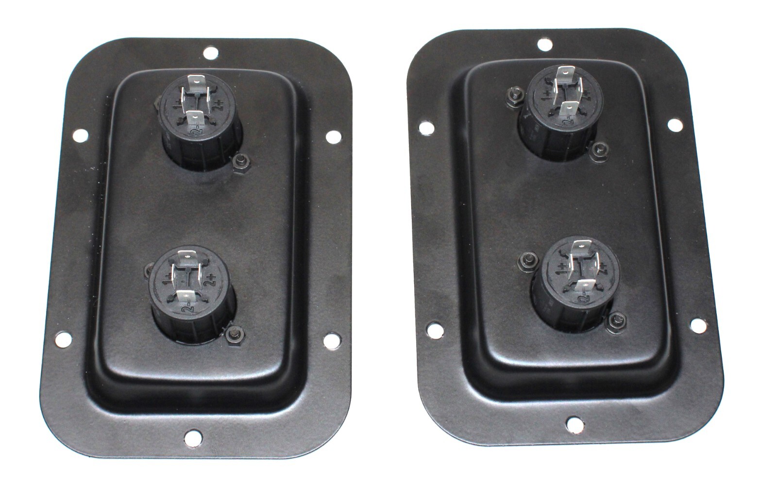 (2) Two METAL Jack Plates w/ Genuine Neutrik NL4MPXX Dual SpeakON for Speakers