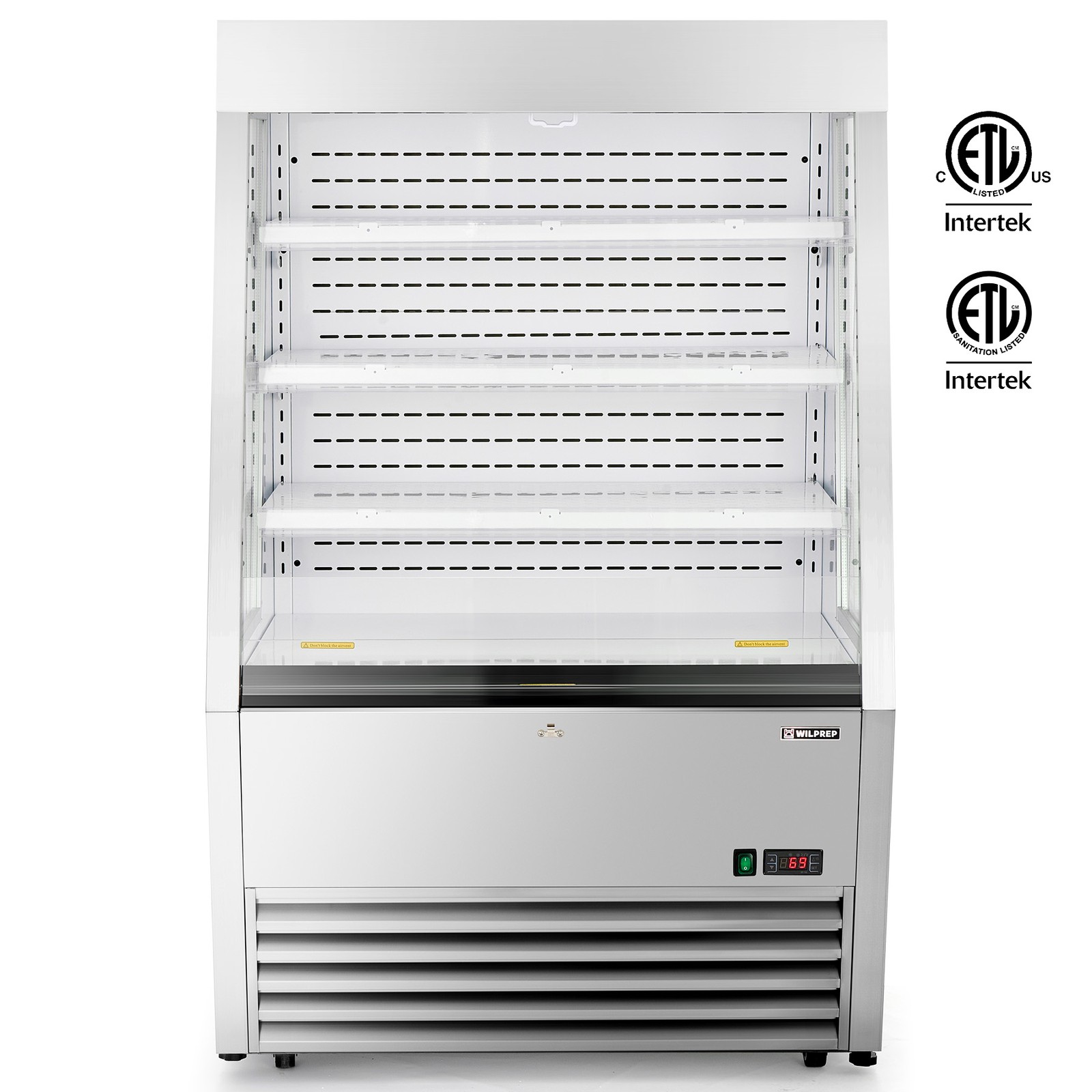 36'' Commercial Display Refrigerator Open Air Curtain Beverage Merchandiser ETL