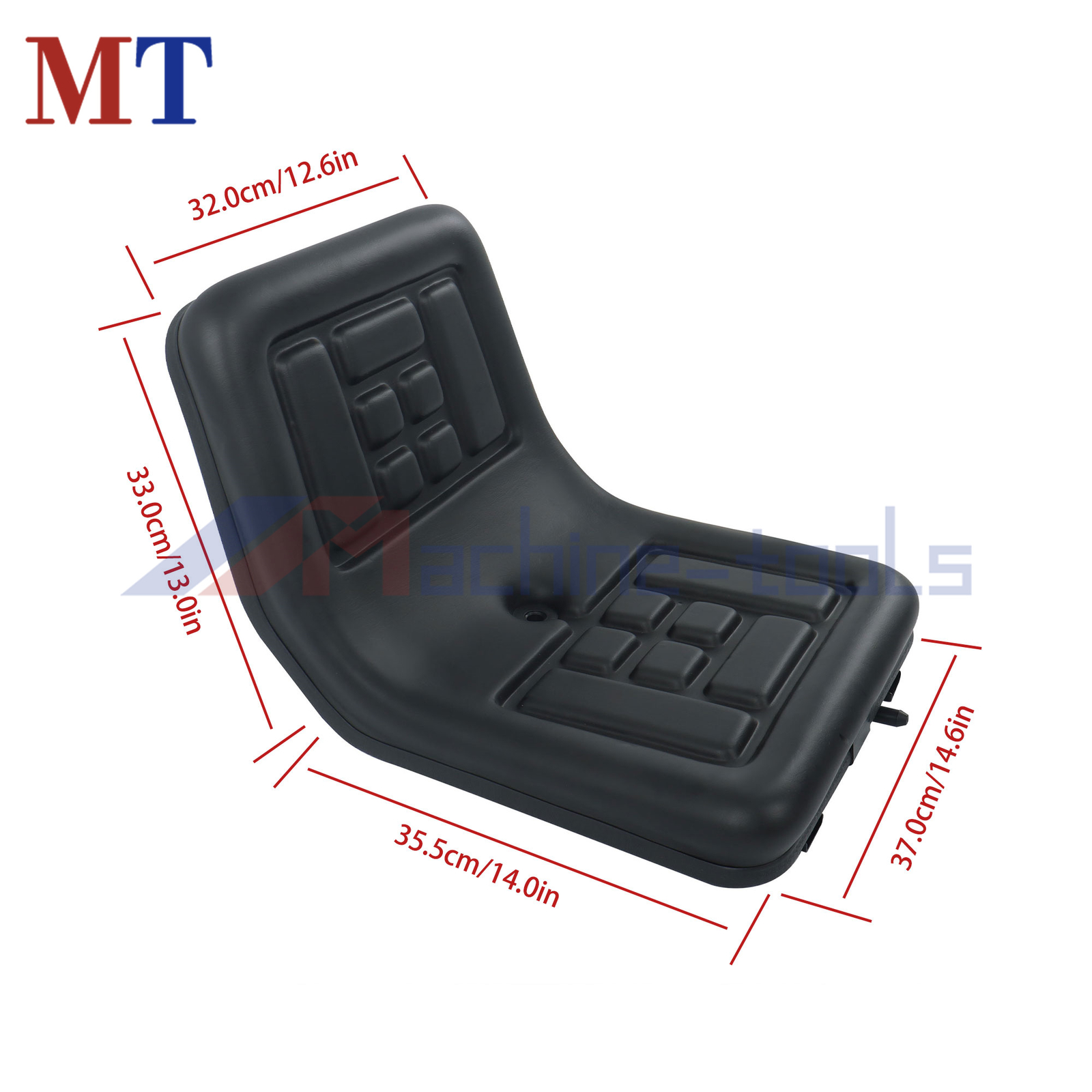 New Universal Lawn Tractor Seat Adjustable High Back Compact Mower Seat Black