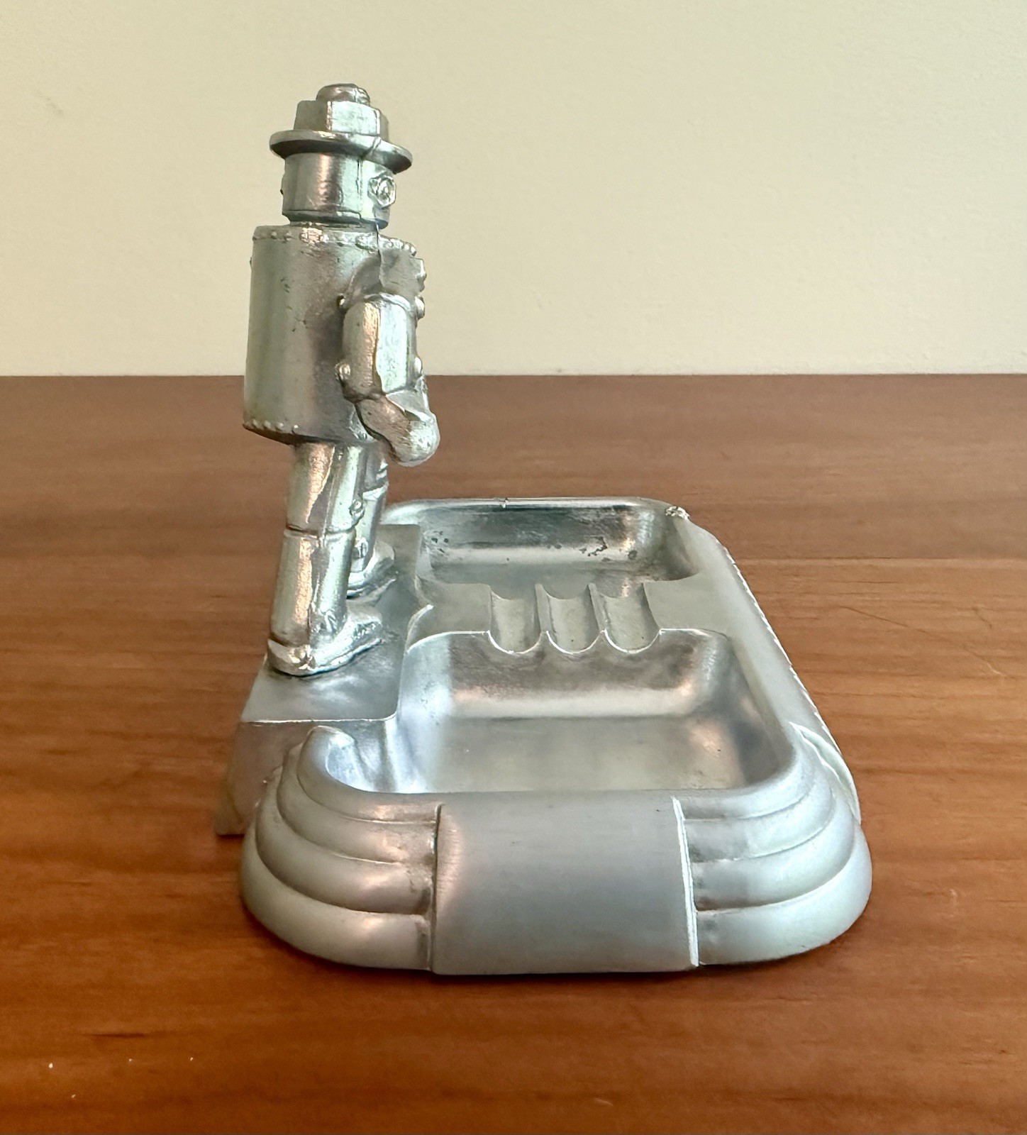 1920’s Art Deco Fireman Pen Holder Tray Trinket Dish Calling Card Cigar Ashtray