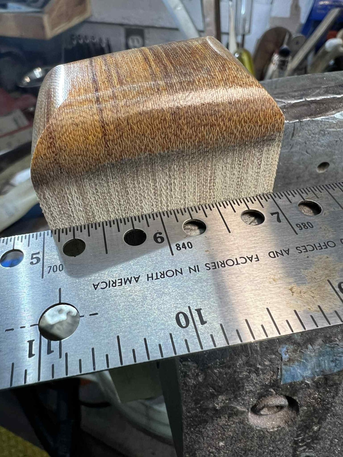 Canvas Micarta Block 2" x 1-3/8" x 11" Tan Color (Knife Handle Material)