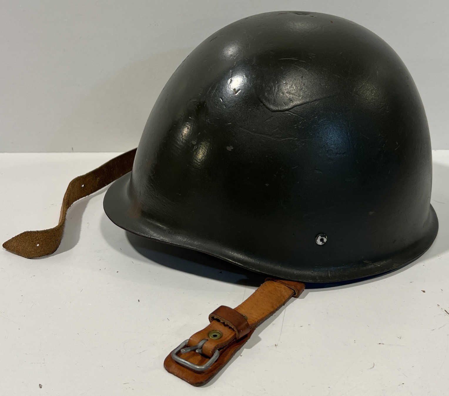POLISH WZ-50 Steel Military Army Helmet With Liner & Chin Strap Vintage