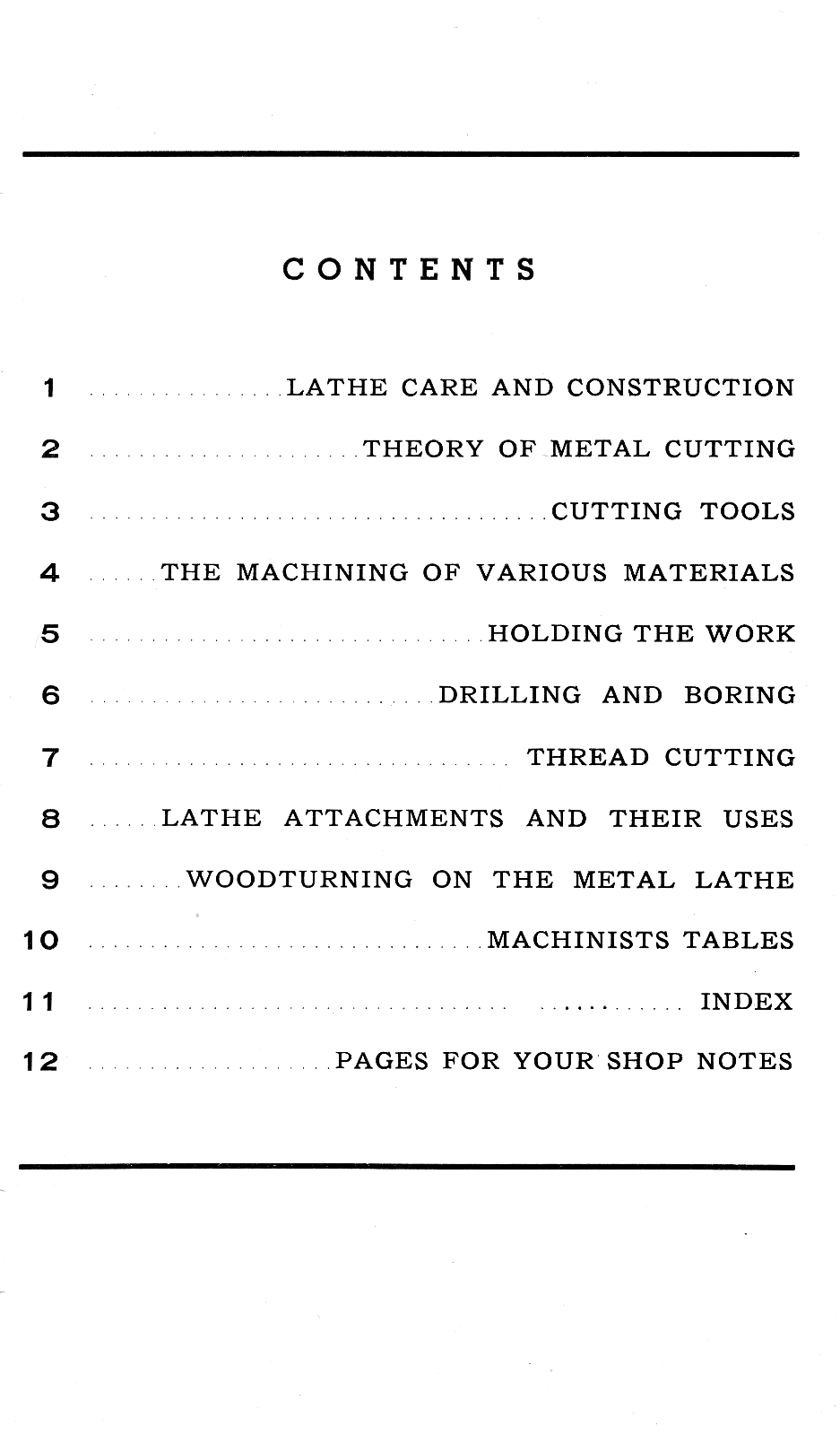 Atlas Craftsman Manual of Metal Lathe Operation Book for 10" and 6" 0032