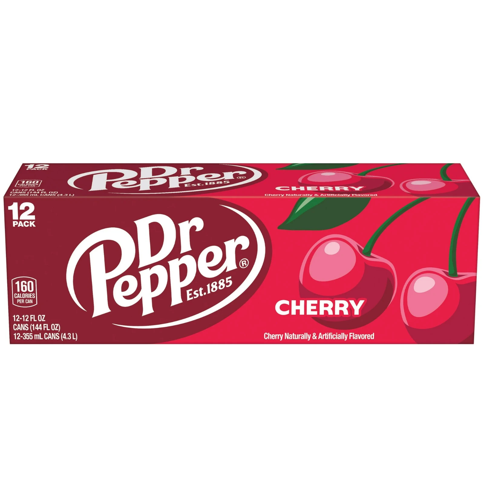 Dr Pepper Cherry Soda Pop, 12 fl oz, 12 Pack Cans FREE SHIPPING.....