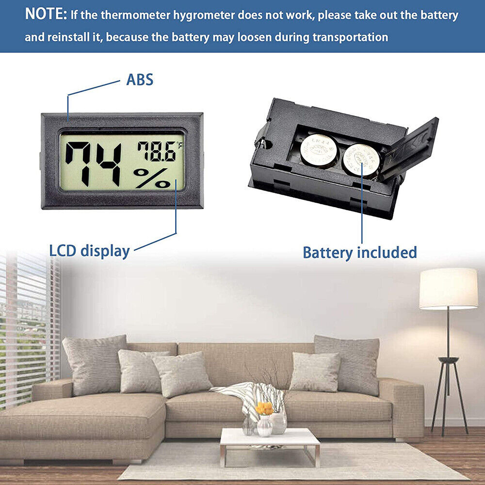 1-50 Pcs Mini Digital Indoor Thermometer Hygrometer Temperature Humidity Meter