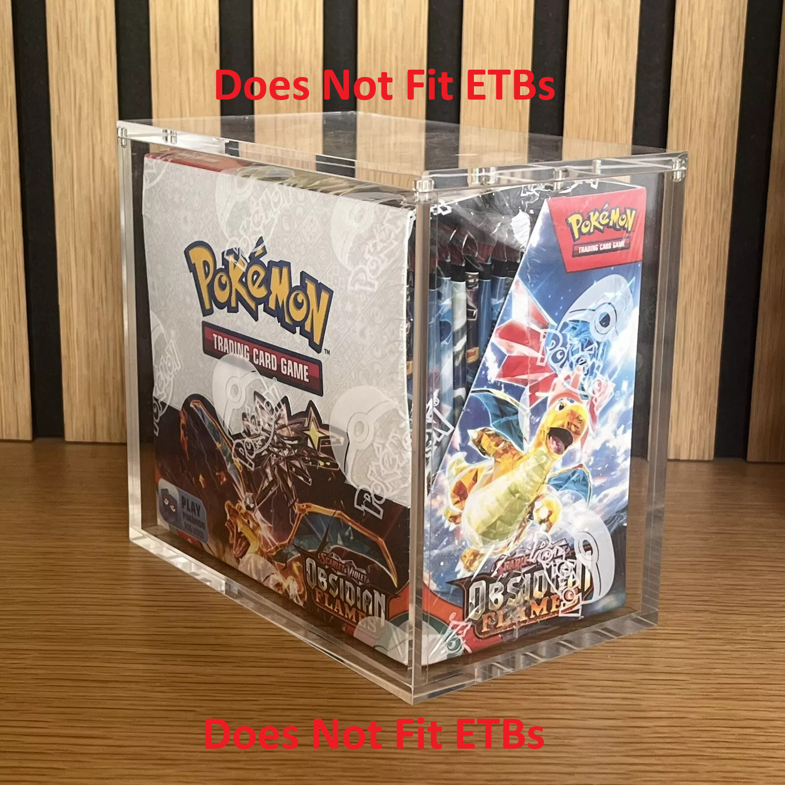 Pokemon Booster Box Acrylic Protective Display Case Magnetic 99% UV Rejection