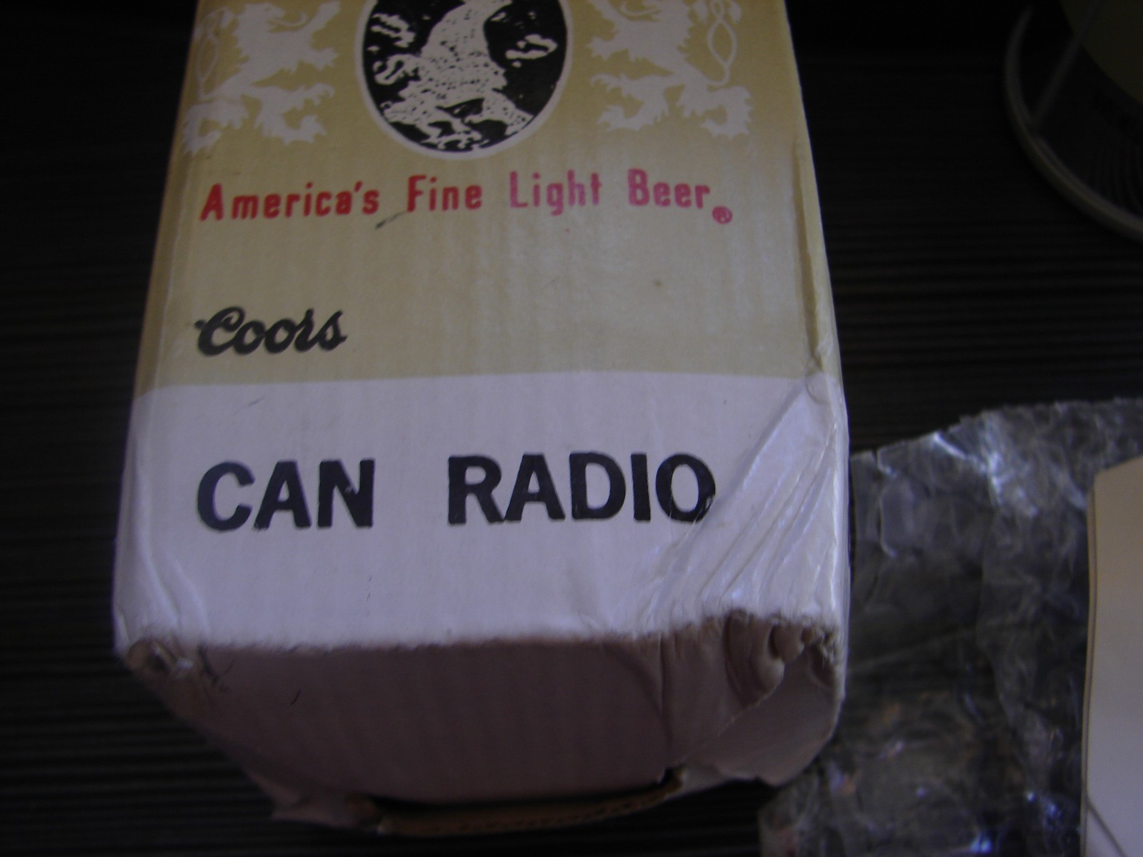 NIB Vintage Coors Beer Can Radio Novelty Am Transistor Radio Working - RARE!