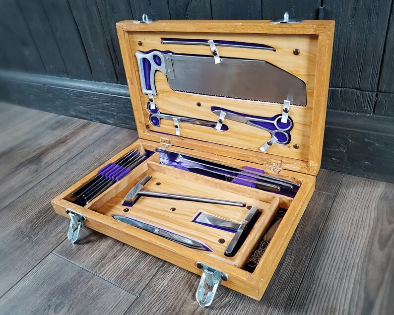 Post Mortem Kit, Vintage Style Medical, Embalming, Oddities, Curiosities