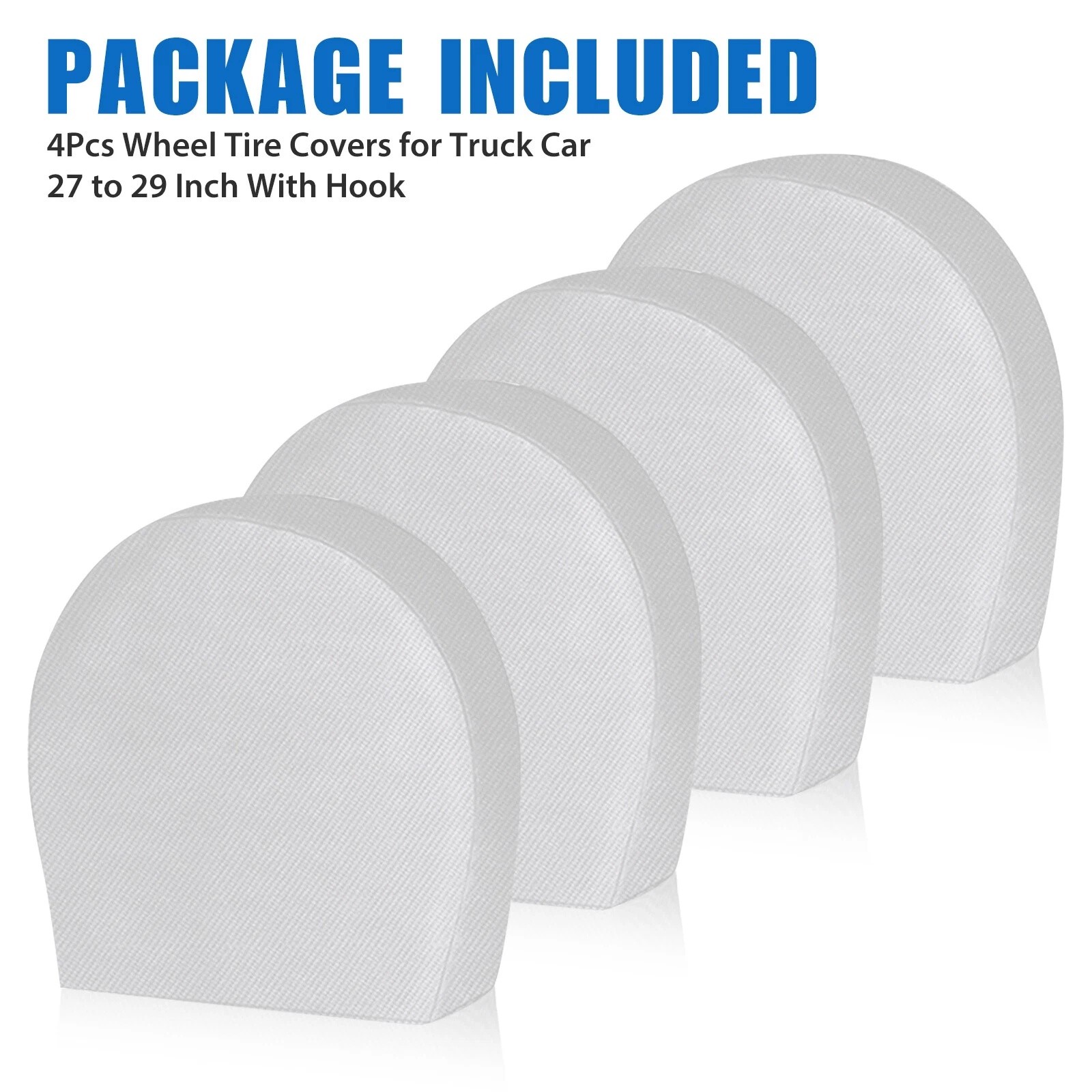 4PCS Tire Covers Waterproof Wheel Tyre RV Trailer Camper Sun Protector 27"-29"