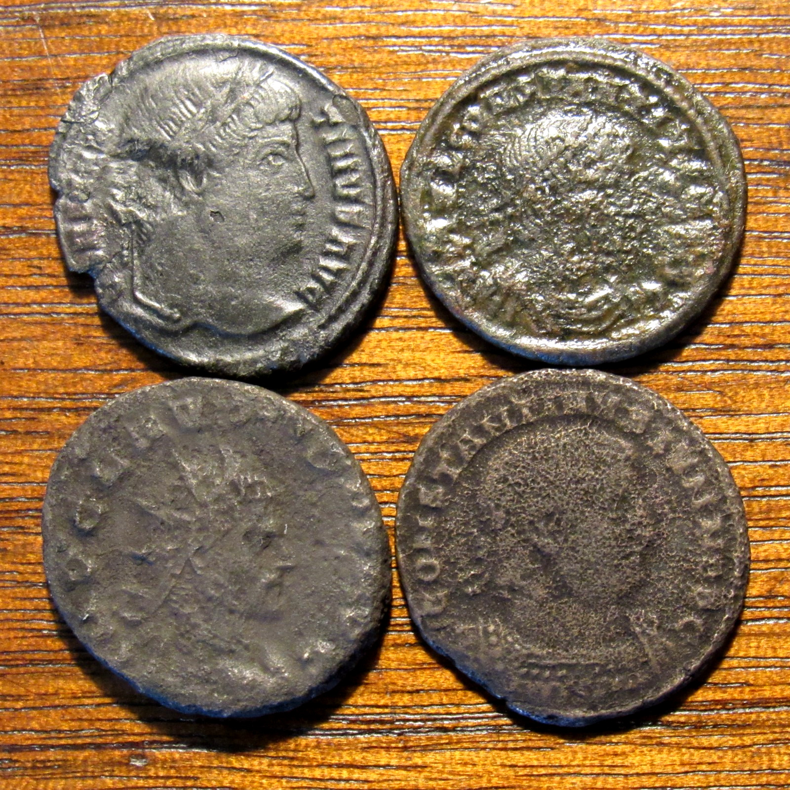 4 ANCIENT ROMAN COINS, 268-337 AD ~ CLAUDIUS II & CONSTANTINE, NICE & ORIGINAL