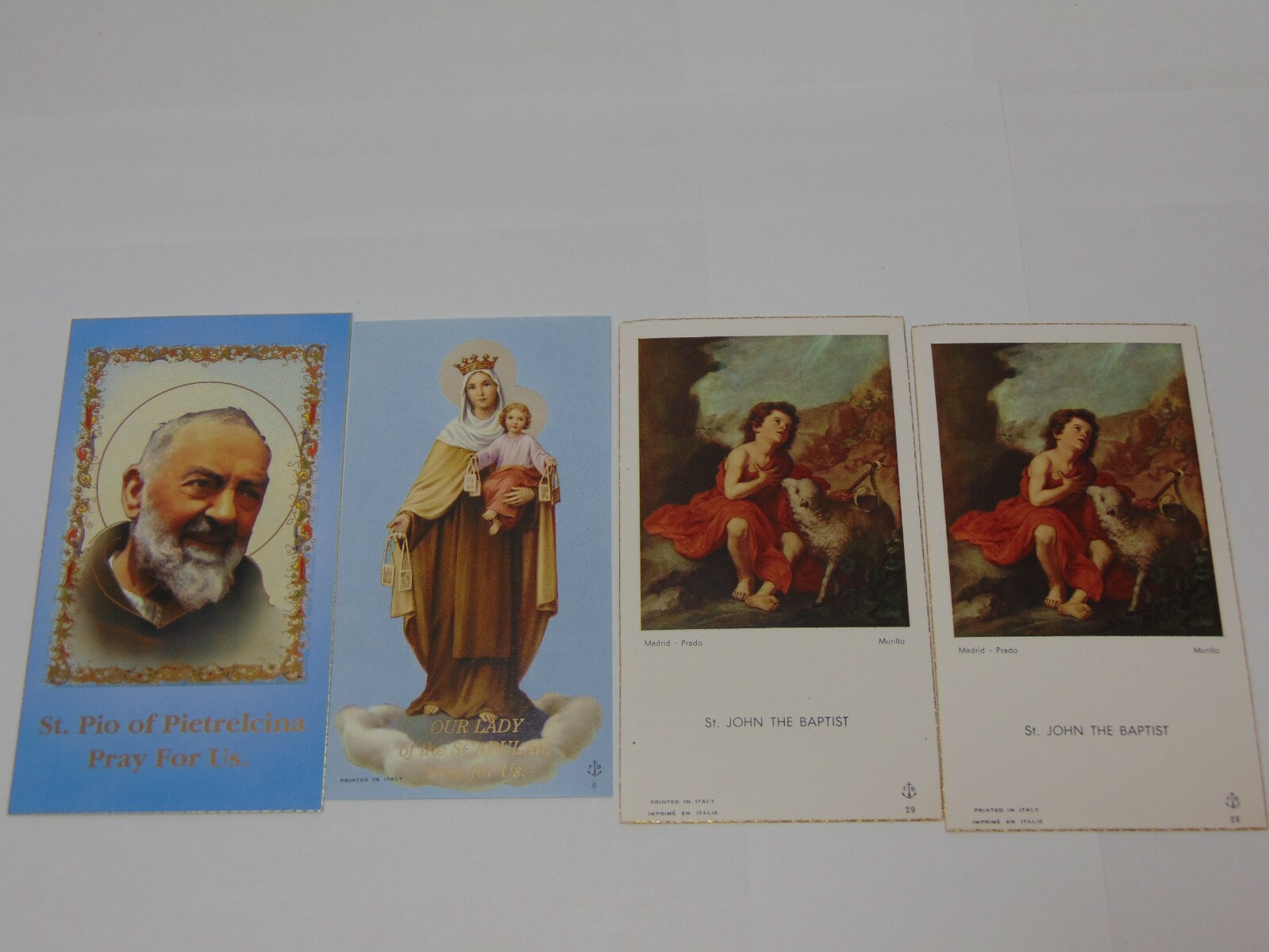 VINTAGE PRAYER HOLY CARDS LOT OF 10 FRATELLI BONELLA ITALY 400 SERIES MIXED GOLD