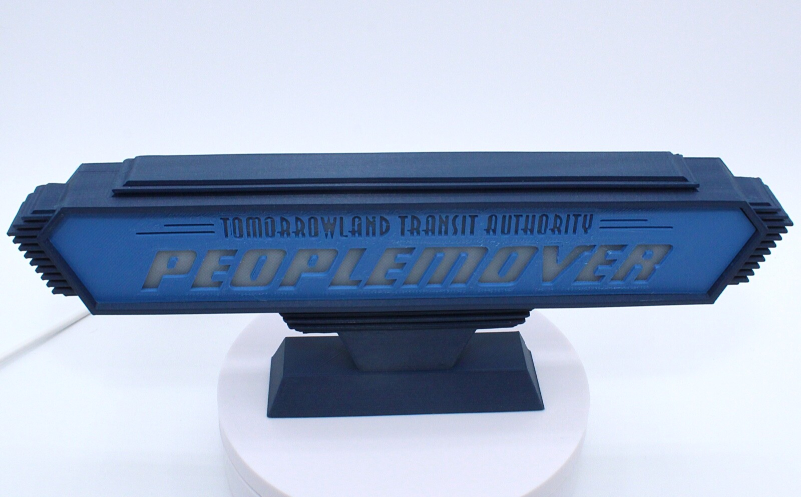 PeopleMover Tomorrowland Transit Authority TTA 3D Printed Sign Replica LED Light