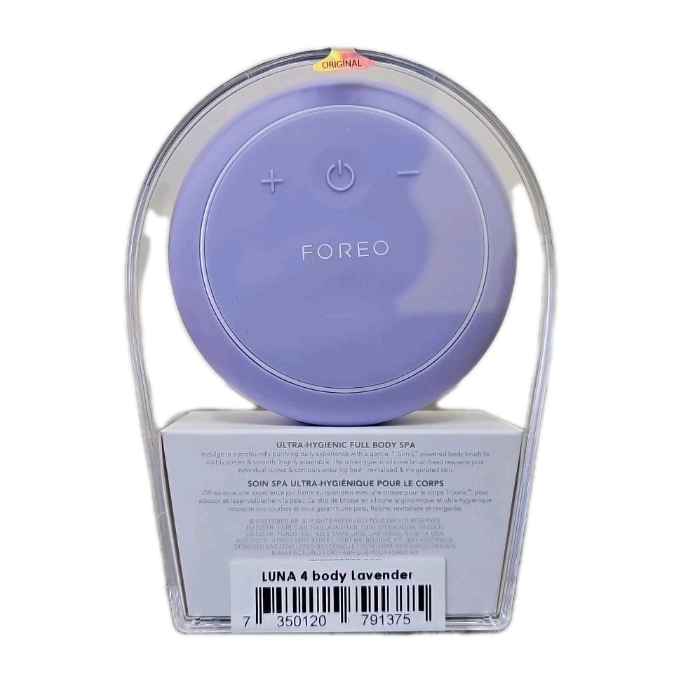 FOREO Luna 4 Body Brush - Exfoliating Body Scrubber Bath Brush - Lavender