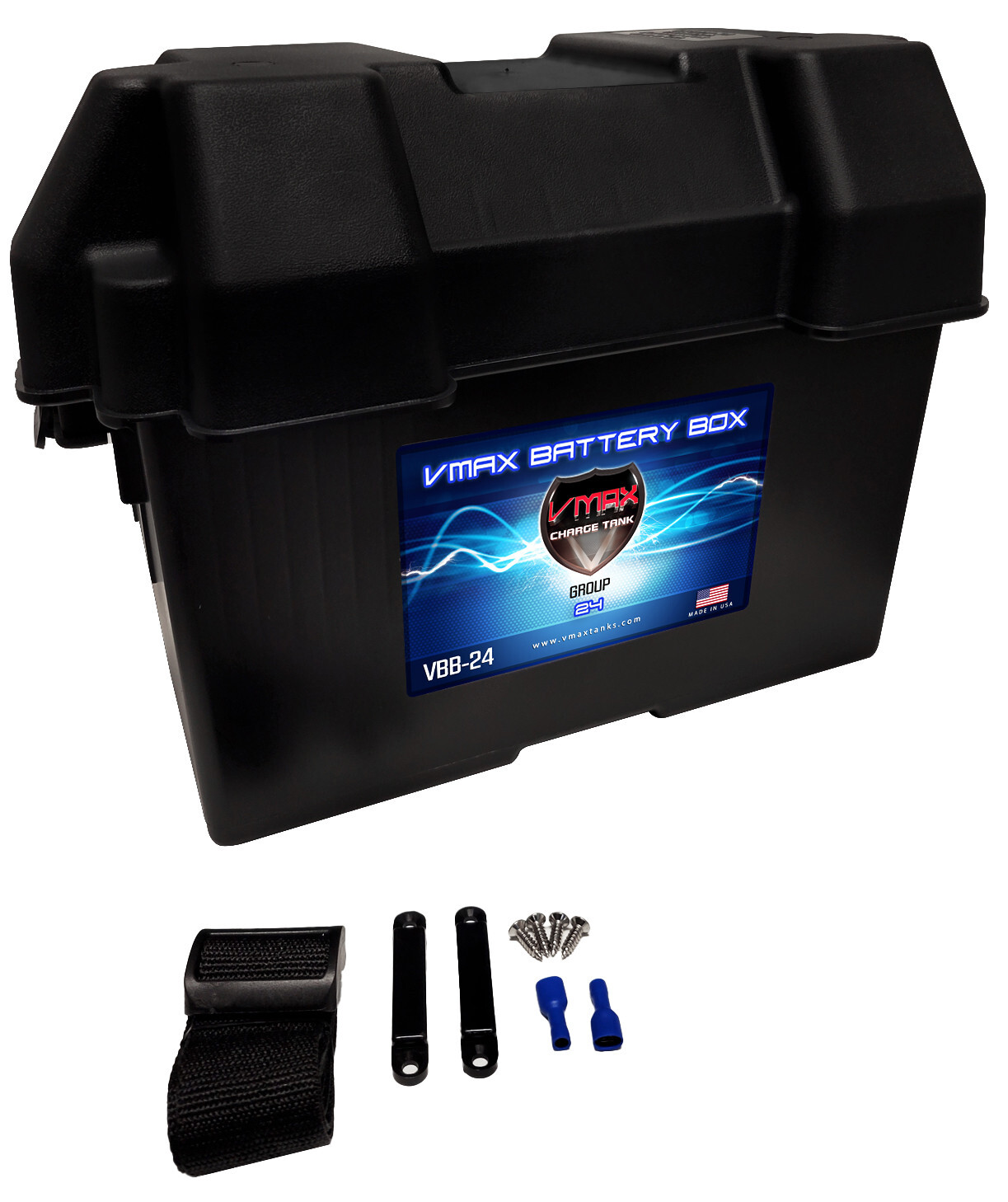 GROUP 24 VMAXTANKS BATTERY BOX for Skater boat & trolling motor marine AGM WET