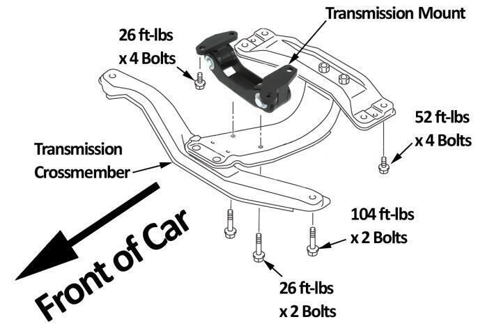 Torque Engine Motor Transmission Mount for 93-11 Impreza 2004-12 Subaru STI WRX