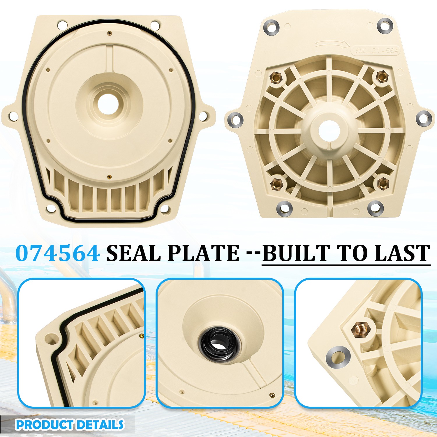 074564 25357-300-000 V20-208 Seal Plate Fit for Pentair Whisperflo Intelliflo
