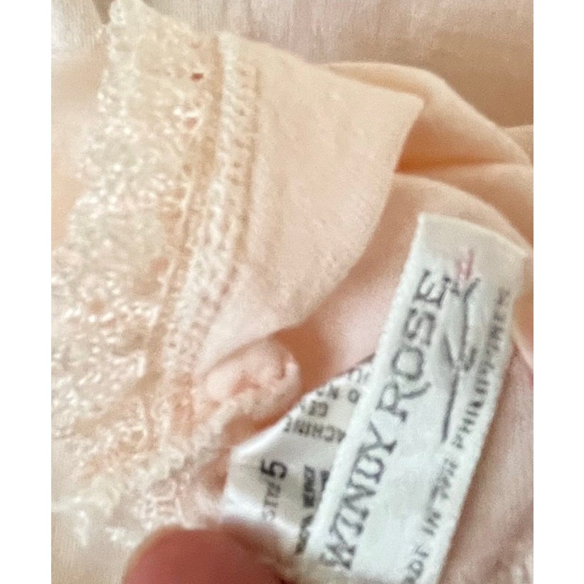 Vintage Windy Rose Lace Embroidered Badysuit Womens Small Pink Floral