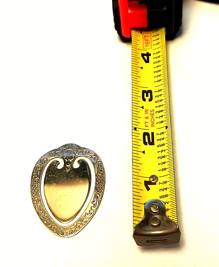 Bookmark Hand Engraved Floral Victorian Heart Sterling Silver 925