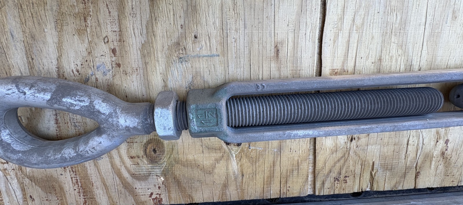 Green Pin Turnbuckle 1 1/2” x 24” Turnbuckle, eye-jaw end-fitting, 9.71 Ton load