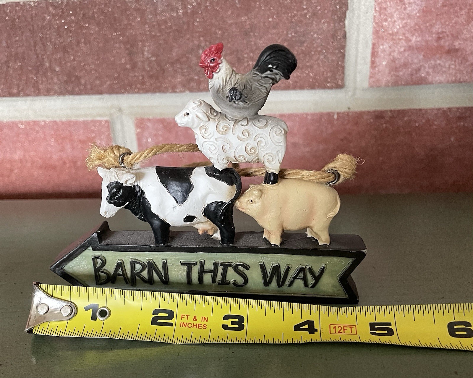 Barn This Way - arrow pointing with Farm Animals ornament/ wall decor cute!