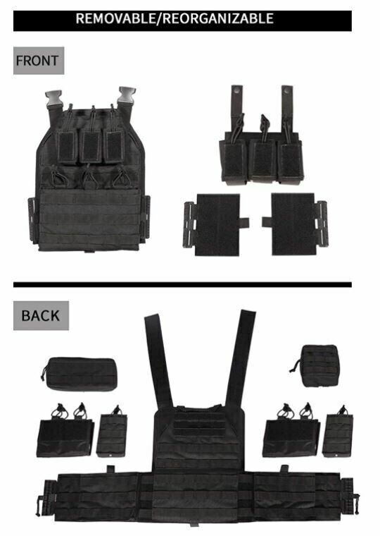 Urban Assault Ghost Camo Tactical Vest Plate Carrier With Level III Armor Plates