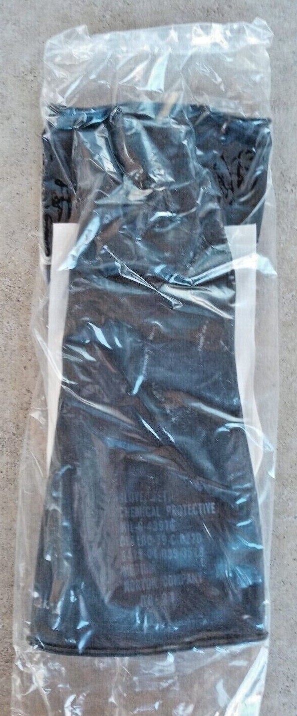 Mil-Spec 25mil Butyl Rubber Gloves NBC/Chem-Bio 14" Length w/Cotton Liners LARGE