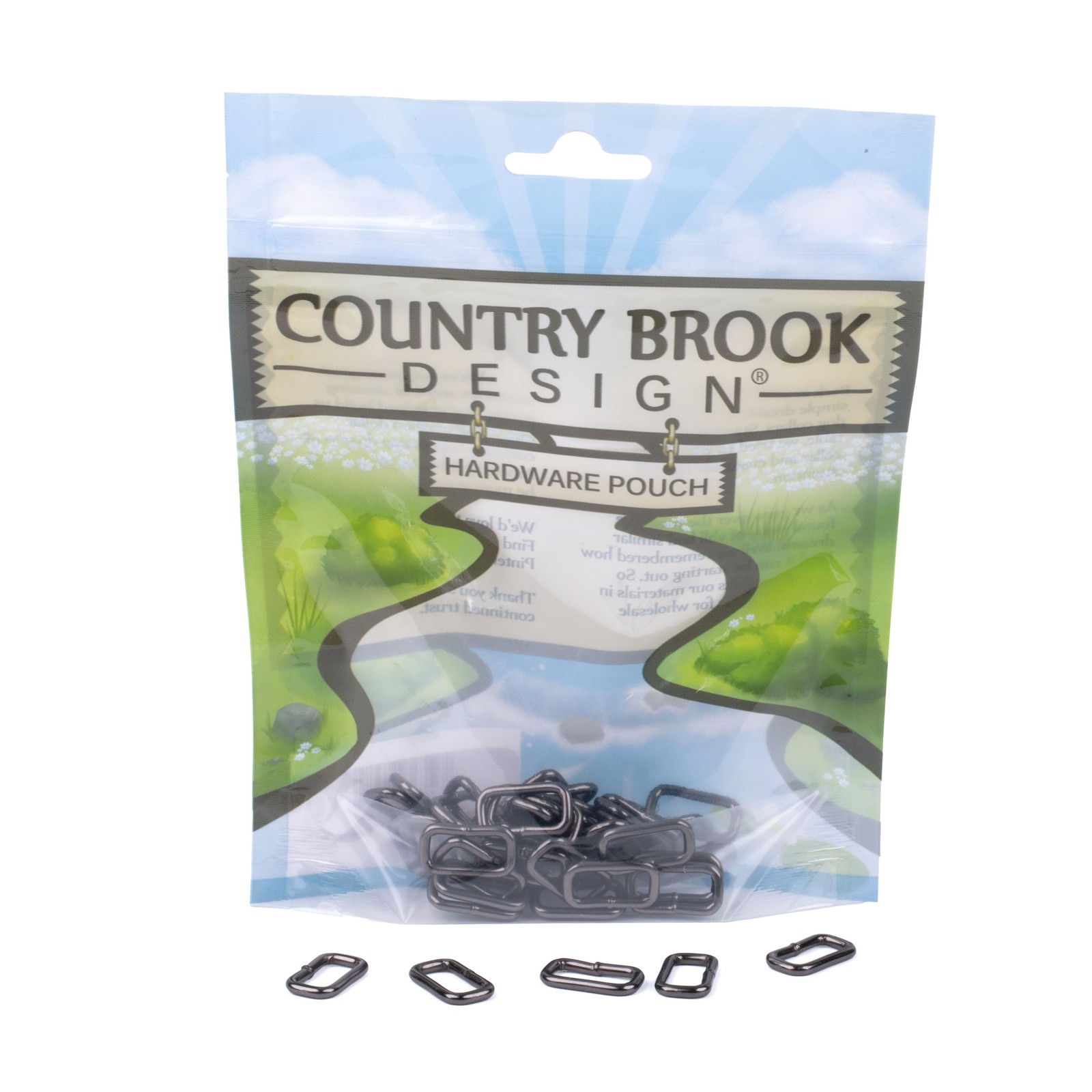 Country Brook Design® 5/8in Gunmetal Heavy Welded Rectangle Rings LTD, 10 Pack