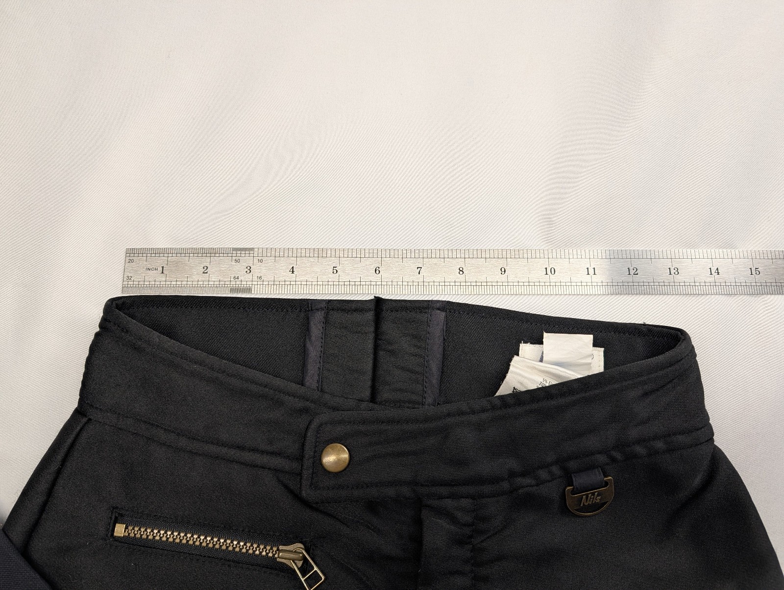 Vintage Nils Ski Pants Womens Size 8 Regular Black Schoeller Wool Blend Stirrup