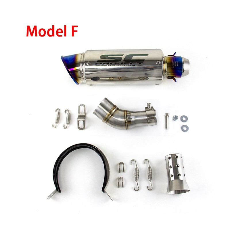 Slip for Yamaha MT-03 YZF R3 2015-2025 Exhaust Mid Tail Pipe Muffler Tips Black