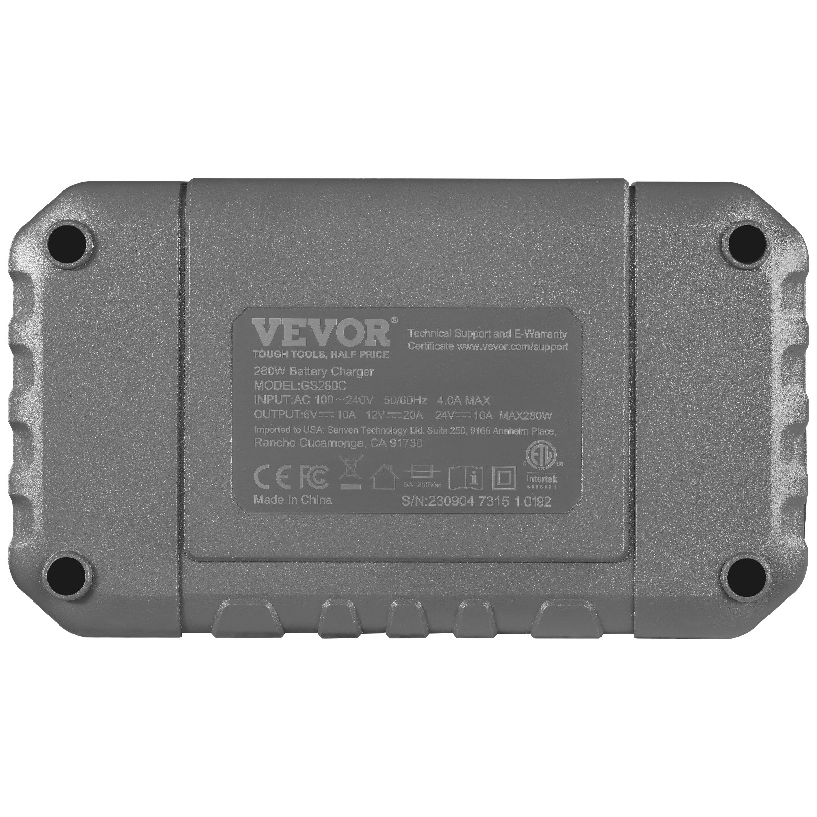 VEVOR Smart Battery Charger 20A Lithium LiFePO4 Lead-Acid Car Battery Charger