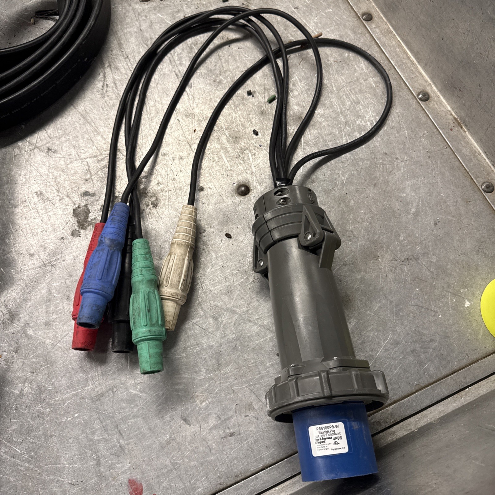 100 Amp Pin And Sleeve Cam Lock Feeder Cable Adapter 5 Ft PS5100P9-W